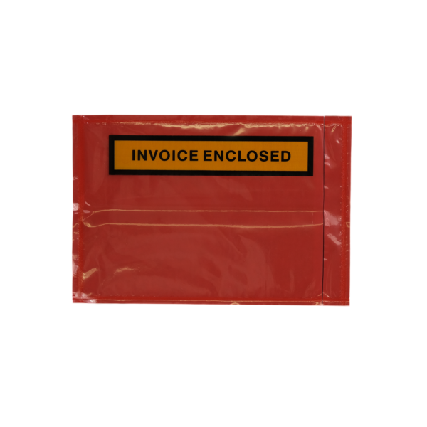 INVOICE ENCLOSED ENVELOPES RED 165mm x 115mm